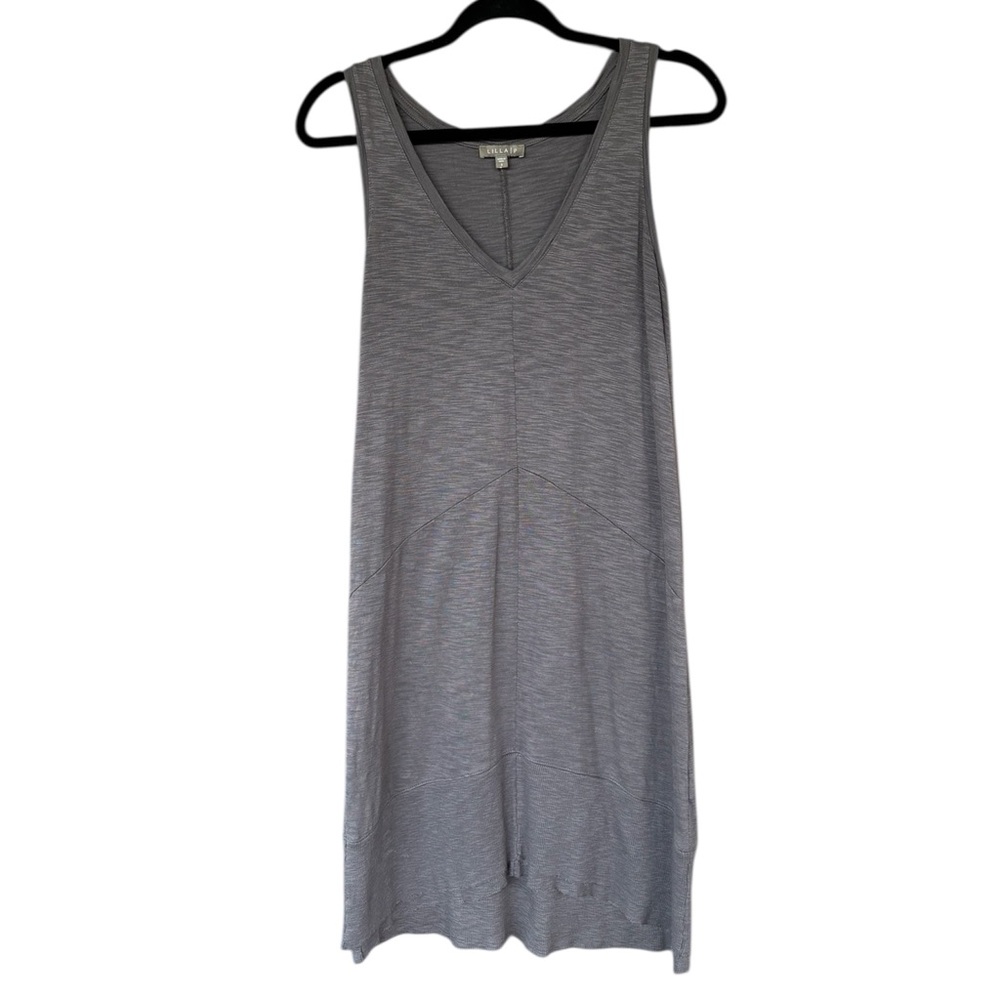 Lilla P Brown V-Neck Sleeveless Knit Dress Size‎ Small Cotton Modal